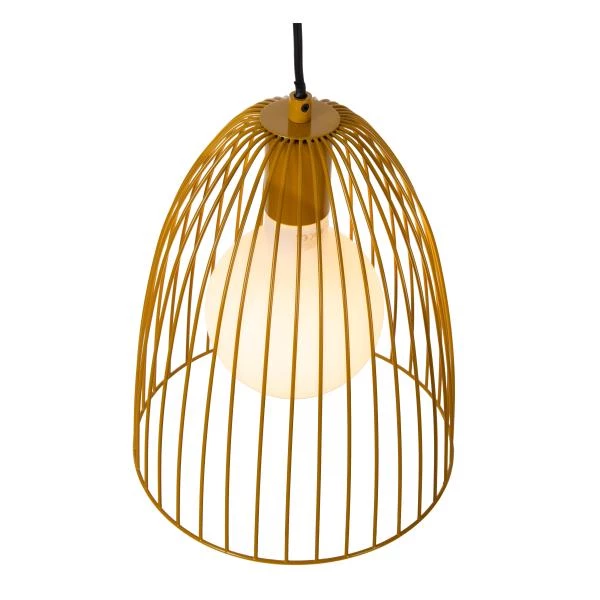 Lucide MACARONS - Pendant light - Ø 24,5 cm - 1xE27 - Ocher Yellow - detail 2